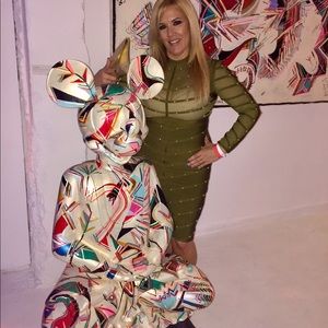 Olive Green Bandage Dress